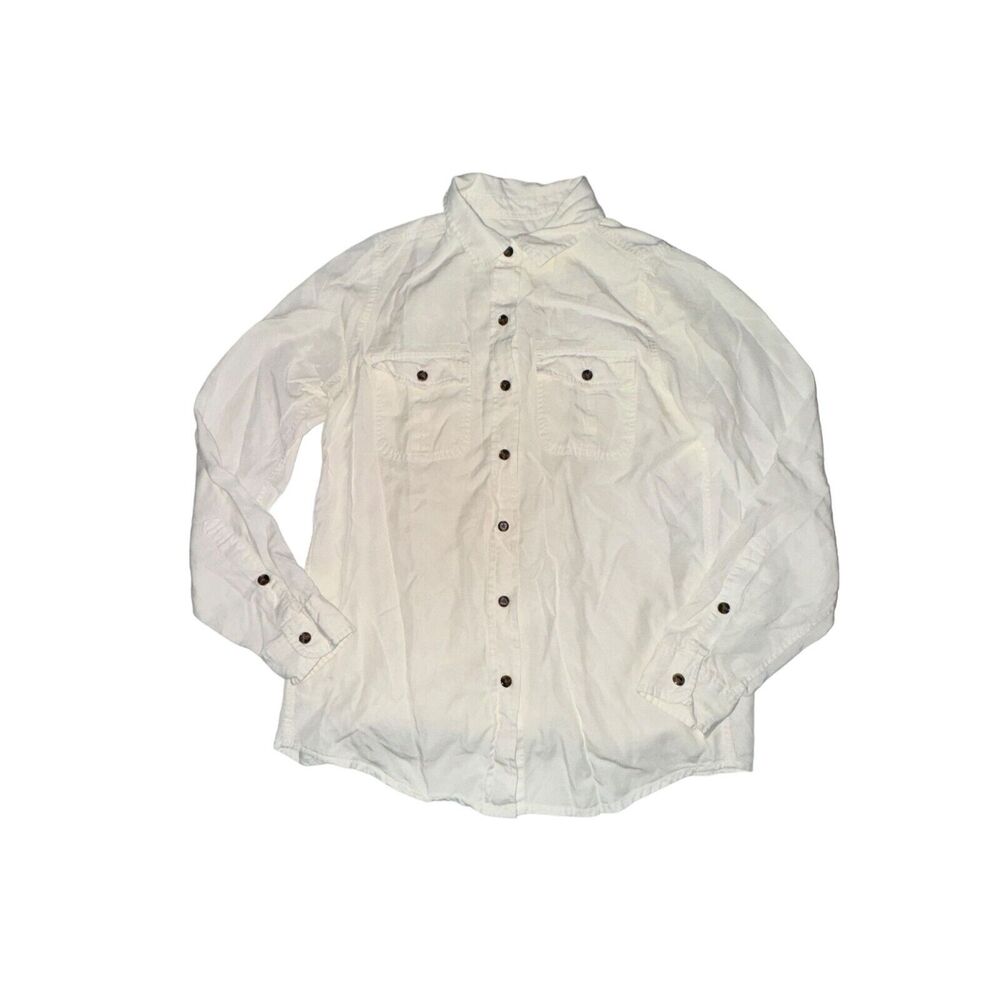 Marine Layer Cheyenne Relaxed Utility Shirt Women's XS Soft White L/S Collared